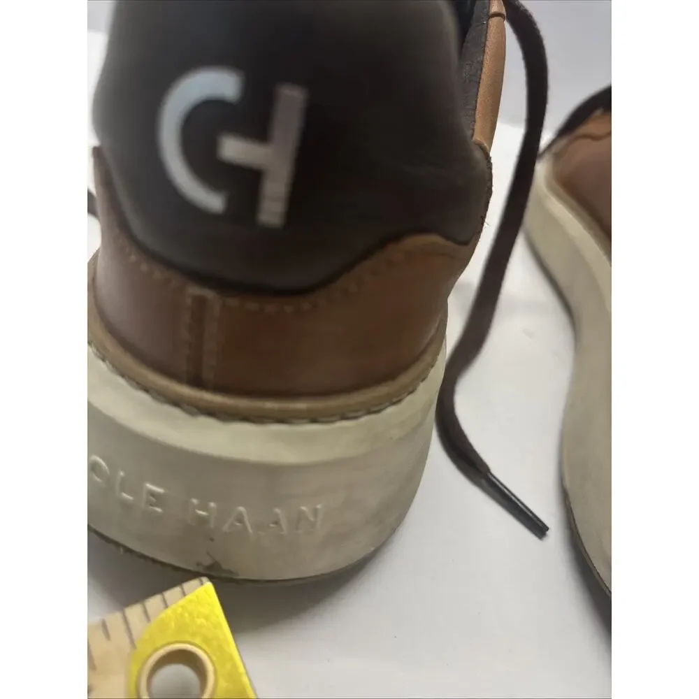 Cole Haan Grand360 Men's 10.5 Brown Leather Perforated Sneakers C39793